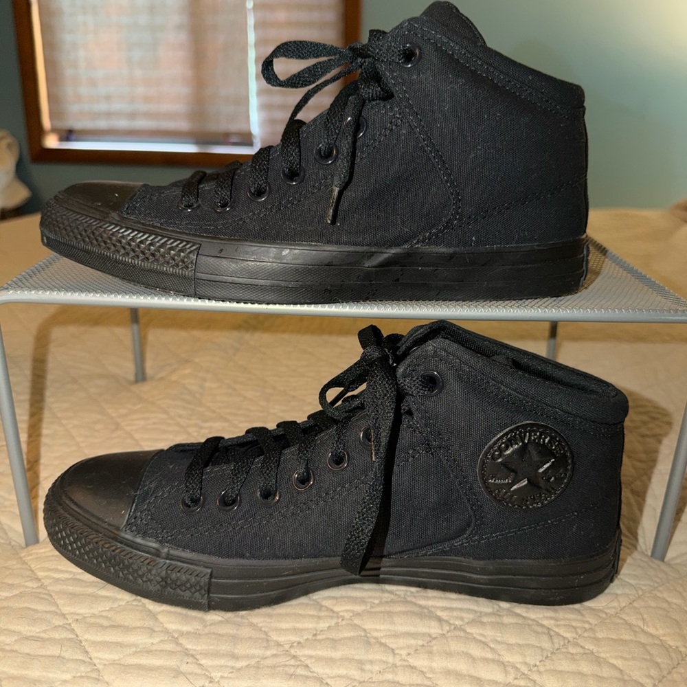 Converse All Star Mid Top Sneakers - Black Out